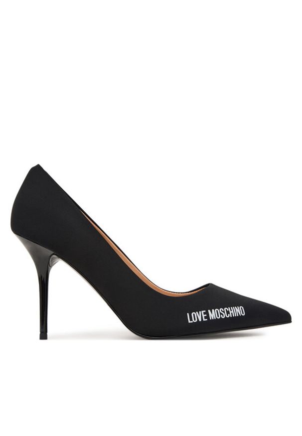 Love Moschino - LOVE MOSCHINO Szpilki JA10299G1PIM0000 Czarny. Kolor: czarny. Materiał: skóra. Obcas: na szpilce