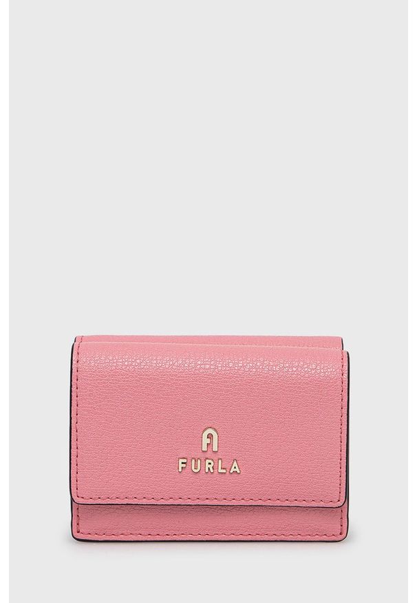 Furla portfel skórzany Magnolia damski kolor fioletowy. Kolor: fioletowy. Materiał: skóra. Wzór: gładki