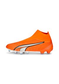Buty do piłki nożnej Puma Ultra Match LL.3 MG. Kolor: pomarańczowy. Szerokość cholewki: normalna