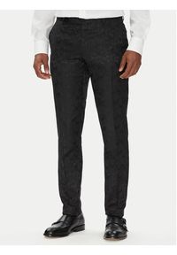 Karl Lagerfeld - KARL LAGERFELD Marynarka 155200 553038 Czarny Slim Fit. Typ kołnierza: dekolt w karo. Kolor: czarny. Materiał: syntetyk #3