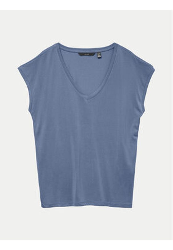 Vero Moda T-Shirt Filli 10247666 Niebieski Regular Fit. Kolor: niebieski. Materiał: syntetyk