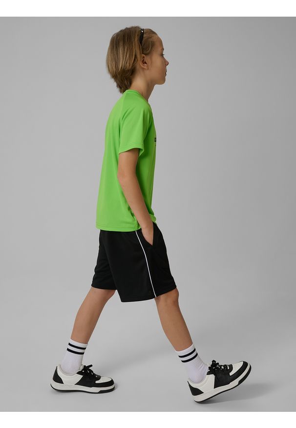 4f - 4F Koszulka sportowa szybkoschnąca chłopięca - zielona 122/128 (6-8 lat). Kolor: zielony. Sezon: lato