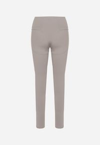 Born2be - Jasnoszare Legginsy z Modelującymi Przeszyciami Selettia. Okazja: na co dzień, na spacer. Kolor: szary. Styl: klasyczny, casual #7