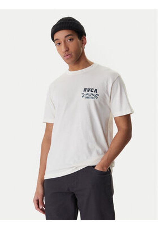 RVCA T-Shirt EVYZT00297 Écru Regular Fit. Materiał: bawełna