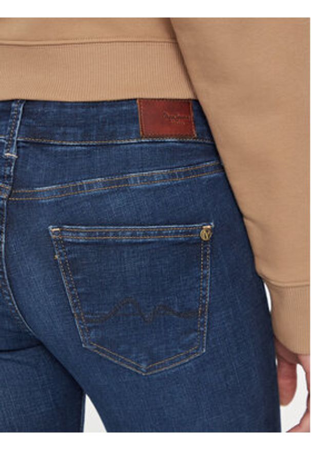 Pepe Jeans Jeansy PL204583 Granatowy Skinny Fit. Kolor: niebieski