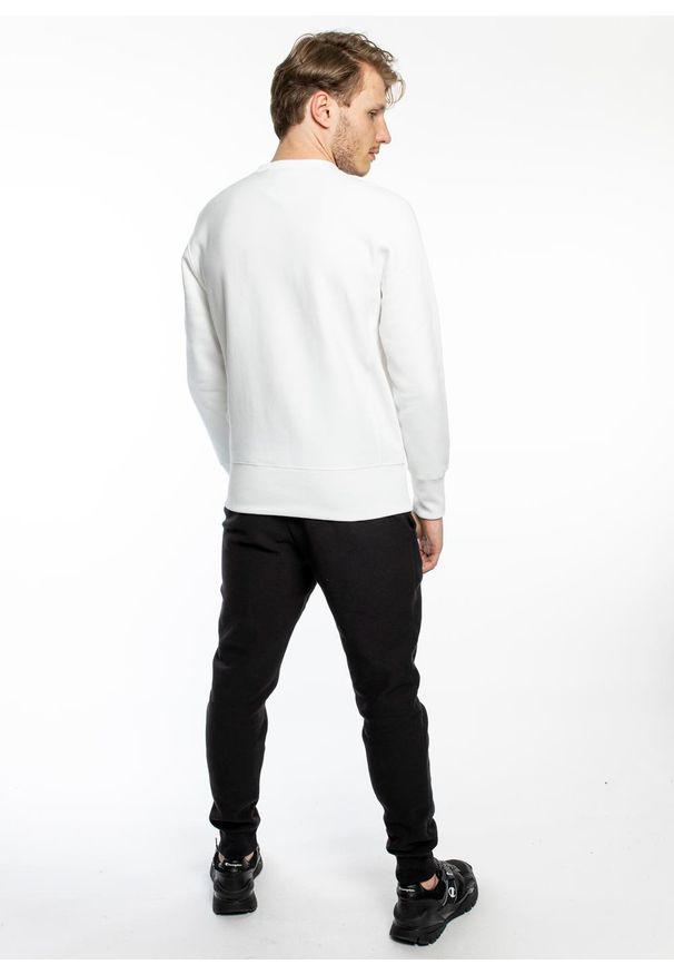 Bluza męska Champion Premium Reverse Weave Fleece Sweatshirt (215160-WW001). Kolor: biały. Materiał: materiał. Styl: elegancki, sportowy