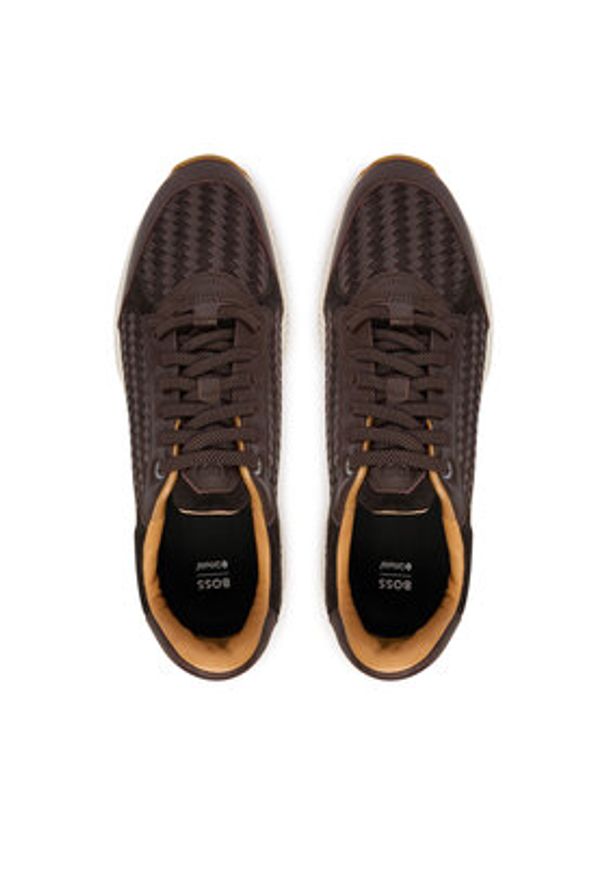 BOSS Sneakersy Ttnm Evo 50563946 Brązowy. Kolor: brązowy. Materiał: skóra