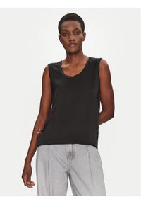 ViCOLO Bluzka TD0006 Czarny Relaxed Fit. Kolor: czarny. Materiał: wiskoza #1