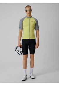 4f - 4F Koszulka kolarska męska - żółta XL. Kolor: żółty. Długość rękawa: raglanowy rękaw. Sport: kolarstwo #2