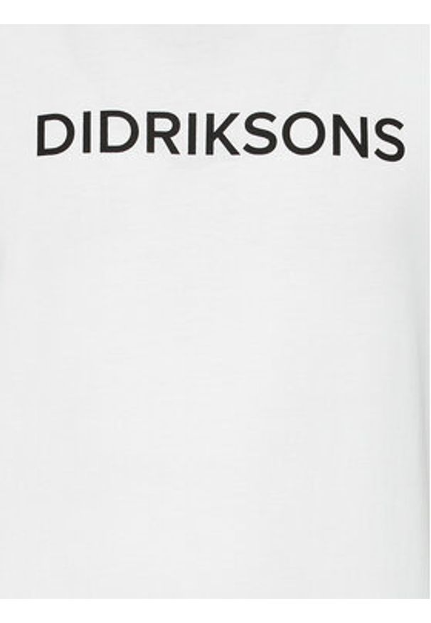 Didriksons T-Shirt Harald 505551 Biały Regular Fit. Kolor: biały. Materiał: bawełna