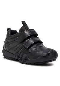 Geox Sneakersy J Savage A J0424A 00043 C9999 M Czarny. Kolor: czarny. Materiał: skóra