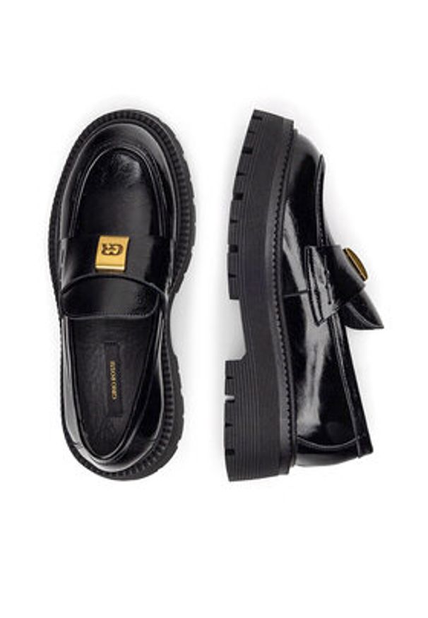 Gino Rossi Loafersy GESME-3596-24 Czarny. Kolor: czarny. Materiał: lakier, skóra