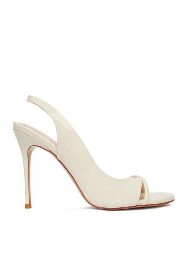 Eva Minge Sandały EO-TALIA-LT1022-201 Écru. Kolor: kremowy. Materiał: skóra, syntetyk