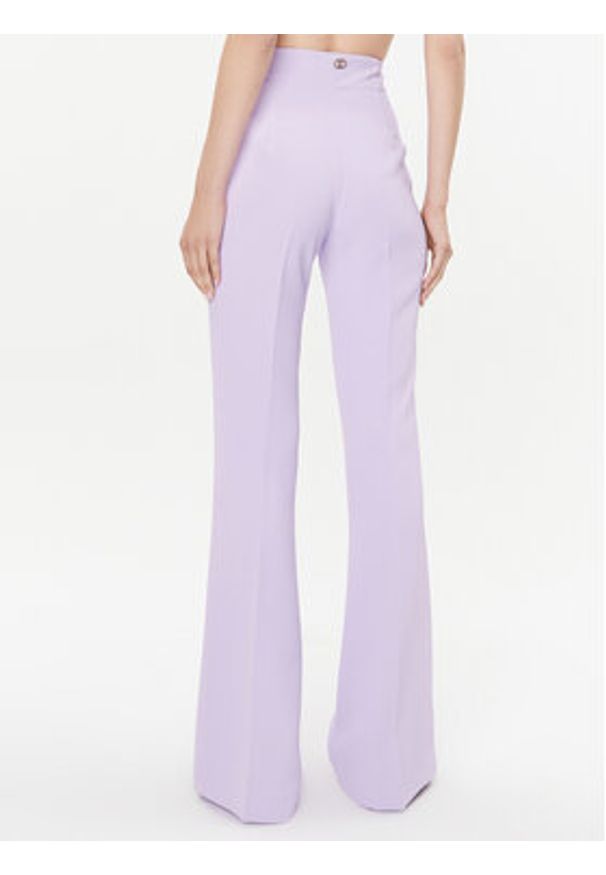 TwinSet - TWINSET Spodnie materiałowe 232TP2053 Fioletowy Regular Fit. Kolor: fioletowy. Materiał: syntetyk