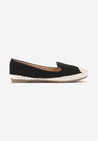 Renee - Czarne Espadryle z Motywem Plecionki Ralomea. Okazja: na co dzień, na imprezę. Kolor: czarny. Sezon: lato. Styl: elegancki, casual #3