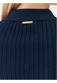 MICHAEL Michael Kors Sukienka dzianinowa MF381PT33D Granatowy Slim Fit. Kolor: niebieski. Materiał: wiskoza