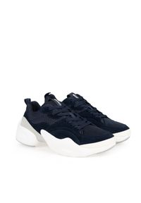 Antony Morato Sneakersy | MMFW01237-LE300005 | Mężczyzna | Granatowy. Nosek buta: okrągły. Kolor: niebieski. Materiał: tkanina, skóra. Sezon: lato