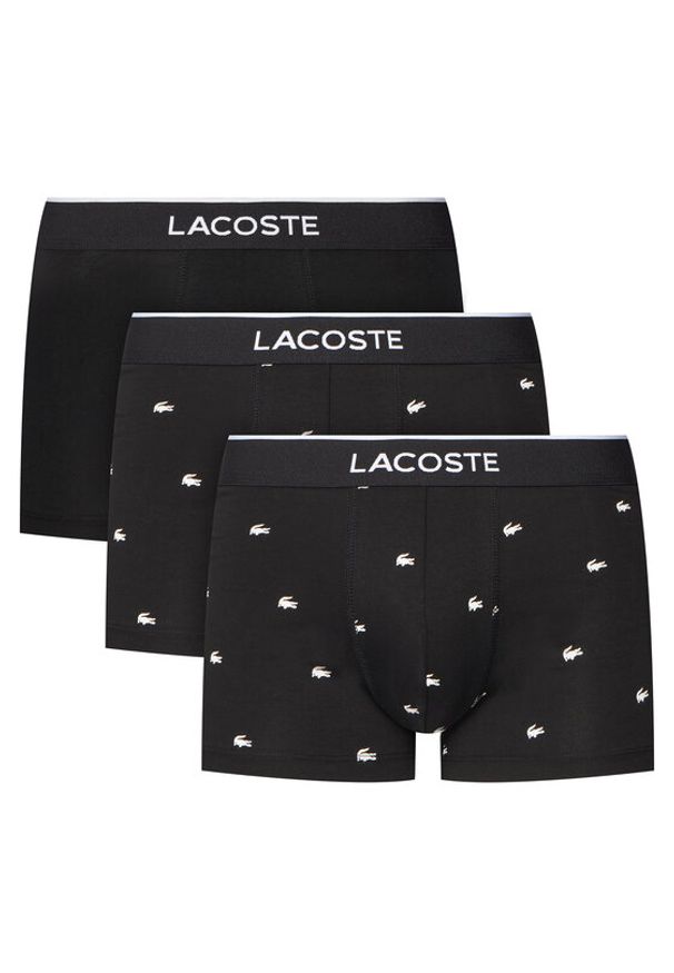 Lacoste Komplet 3 par bokserek 5H1299 Czarny. Kolor: czarny. Materiał: bawełna