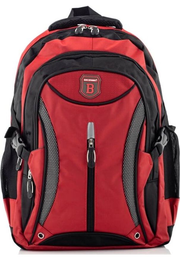 Bag Street Czerwony plecak męski 20L BAG STREET 67R. Kolor: czerwony. Styl: street