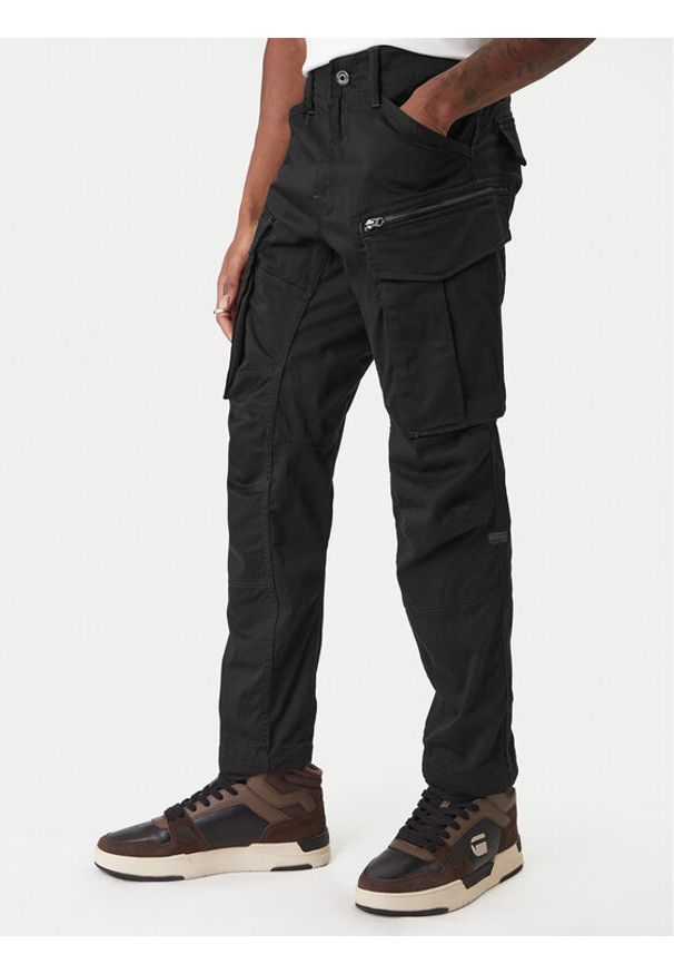 G-Star RAW - G-Star Raw Spodnie materiałowe Rovic D02190-5126 Czarny Regular Fit. Kolor: czarny. Materiał: syntetyk