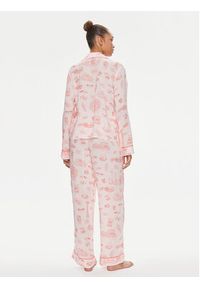 DKNY Piżama YI90003 Różowy Regular Fit. Kolor: różowy. Materiał: wiskoza