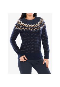 Fjällräven - Sweter damski Fjallraven Ovik Knit Sweater. Kolor: niebieski. Sport: turystyka piesza #1