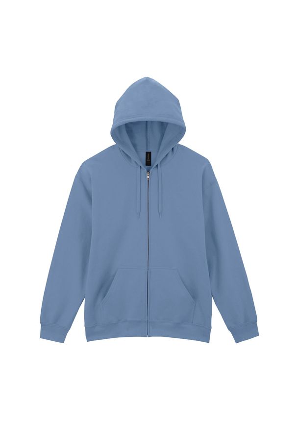 GILDAN - Męska Bluza Z Kapturem Softstyle Midweight Full Zip. Typ kołnierza: kaptur. Kolor: szary, wielokolorowy, niebieski