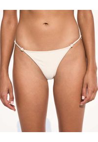 CULT GAIA - Dół od bikini Anoki. Kolor: biały. Materiał: materiał. Wzór: aplikacja