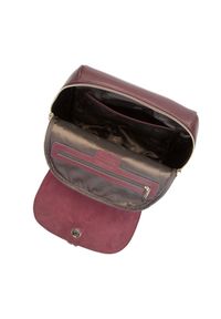 Wittchen - Damski plecak skórzany z paskami. Kolor: czerwony. Materiał: skóra. Wzór: haft, paski, aplikacja. Styl: casual, elegancki #6