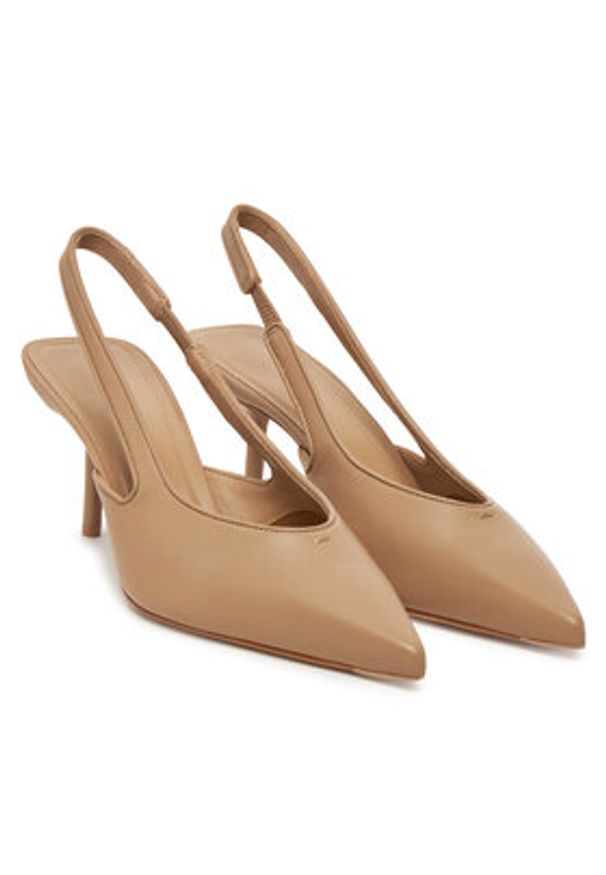 Max Mara Sandały 2514521052600 Brązowy. Kolor: brązowy. Materiał: skóra