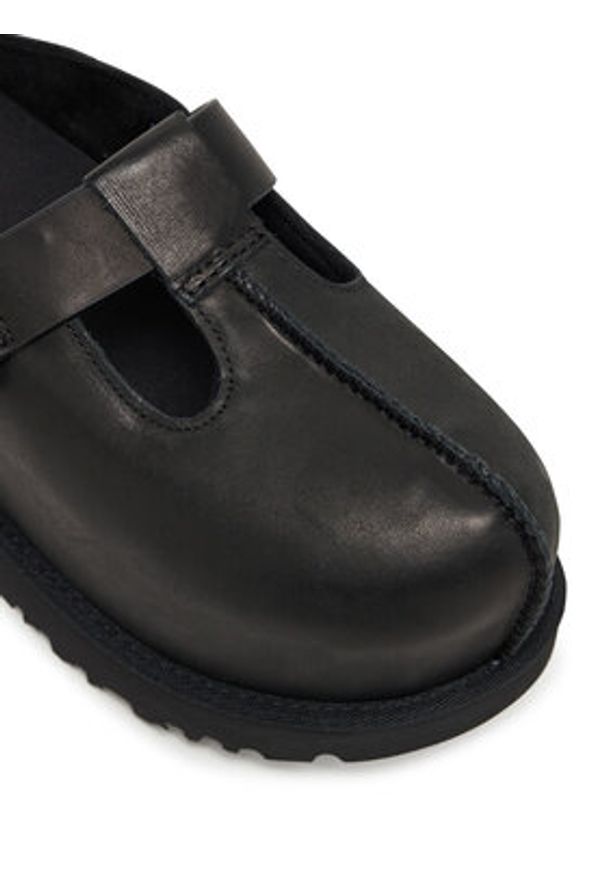 Ugg Klapki W Goldenstar Hi Clog 1169591 Czarny. Kolor: czarny. Materiał: skóra