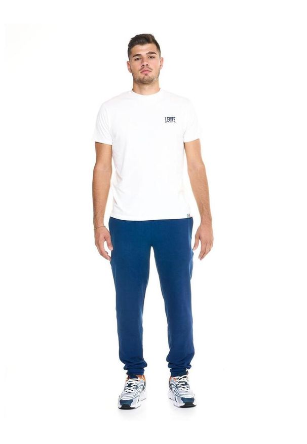 LEONE 1947 APPAREL - Męskie spodnie polarowe Leone Lifestyle. Kolor: niebieski. Materiał: polar. Sport: fitness