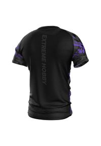 Koszulka Techniczna Sportowa Męska EXTREME HOBBY BLACK PANTHER. Kolor: fioletowy, wielokolorowy, czarny. Materiał: elastan, poliester. Długość rękawa: krótki rękaw. Długość: krótkie. Sport: fitness, kolarstwo