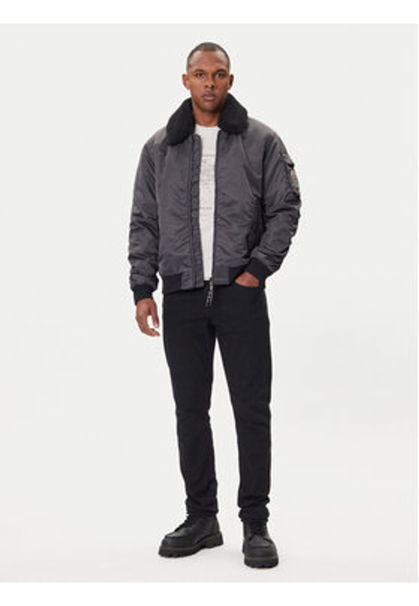 Napapijri Kurtka bomber A-Nemes NP0A891X Czarny Regular Fit. Kolor: czarny. Materiał: syntetyk