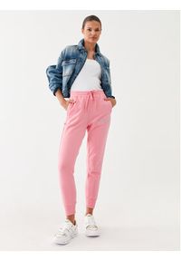 Versace Jeans Couture Spodnie dresowe 73HAAT01 Różowy Regular Fit. Kolor: różowy. Materiał: bawełna, dresówka #3