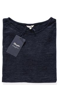 Wrangler - DAMSKI LONGSLEEVE WRANGLER L/S MIX TEE BLUE INDIGO W7329E441. Długość rękawa: długi rękaw #1