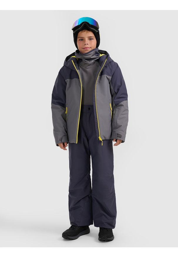 4f - 4F Kurtka narciarska membrana 5000 chłopięca - szara 128 (7-8 lat). Kolor: szary. Materiał: poliester. Sezon: lato