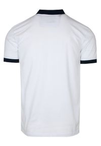 Męska Koszulka Polo - Bartex - Biała. Okazja: na co dzień. Typ kołnierza: polo. Kolor: biały. Materiał: bawełna, elastan. Styl: casual #2