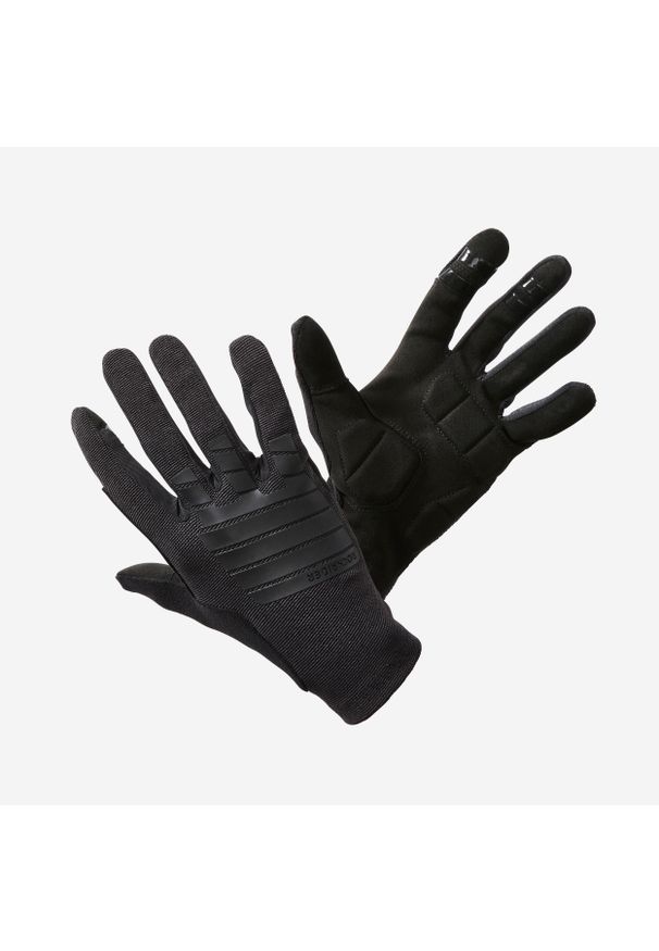 ROCKRIDER - Rękawiczki rowerowe MTB Rockrider Wygodne 500. Kolor: czarny. Materiał: materiał. Sport: kolarstwo