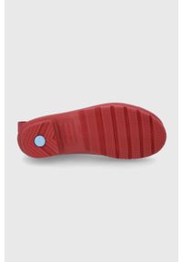 Hunter Kalosze Original Chelsea damskie kolor czerwony. Nosek buta: okrągły. Kolor: czerwony. Materiał: materiał, guma. Wzór: gładki #3