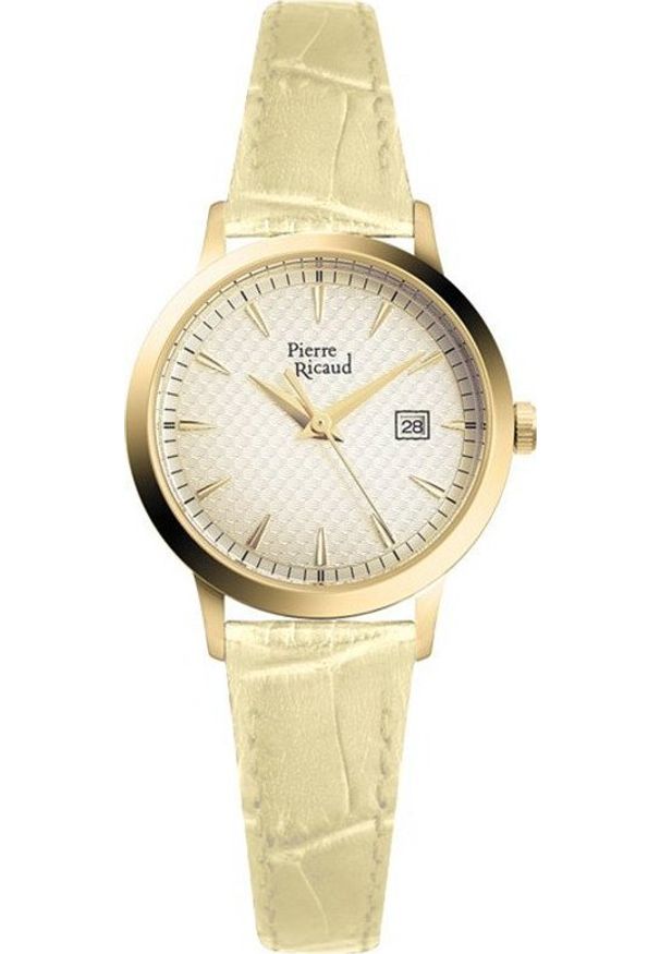 Zegarek Pierre Ricaud Zegarek damski Pierre Ricaud P51023.1V11Q beżowy. Kolor: beżowy