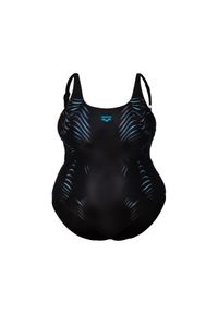Damski kostium kąpielowy 1-częściowy Arena Imprint U. Kolor: czarny. Wzór: nadruk #1