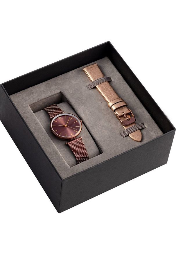 Zegarek Pierre Ricaud Zegarek damski Pierre Ricaud P22044.0111Q-SET brązowy. Kolor: brązowy