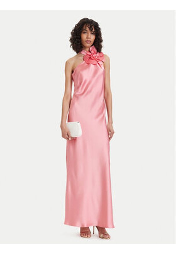 ACCESS FASHION Sukienka wieczorowa 63-3339-236 Różowy jasny Regular Fit. Kolor: różowy. Materiał: syntetyk. Styl: wizytowy