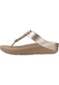 Flip*Flop - Sandały Fitflop Model Halo Bead Circle Kolor Beżowy. Kolor: beżowy. Materiał: tkanina, syntetyk