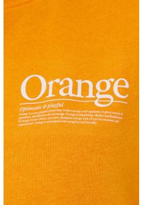 only - Only bluza damska kolor pomarańczowy gładka. Okazja: na co dzień. Kolor: pomarańczowy. Materiał: bawełna, dzianina. Długość rękawa: długi rękaw. Długość: długie. Wzór: gładki. Styl: casual #3