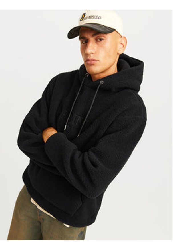 Jack & Jones - Jack&Jones Bluza Frederiksberg 12263011 Czarny Loose Fit. Kolor: czarny. Materiał: syntetyk