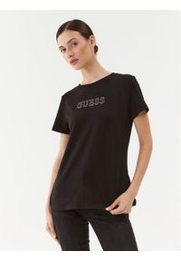 Guess T-Shirt V3BI11 J1314 Czarny Regular Fit. Kolor: czarny. Materiał: bawełna