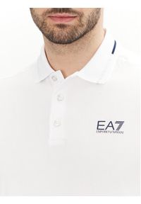 EA7 Emporio Armani Polo 7M000184 AF13511 U0002 Biały Slim Fit. Typ kołnierza: polo. Kolor: biały. Materiał: bawełna #3