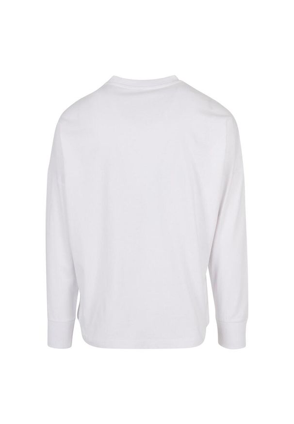 BUILD YOUR BRAND - T-shirt Unisex Dla Dorosłych Oversized Z Długim Rękawem. Kolor: biały. Długość rękawa: długi rękaw. Długość: długie